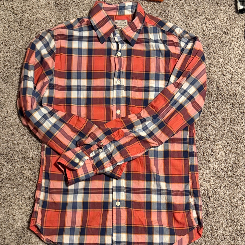 J. Crew Women's Plaid Button-Down Shirt - Red, Blue, White